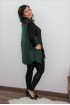 Asymetrická pletená vesta - zelená